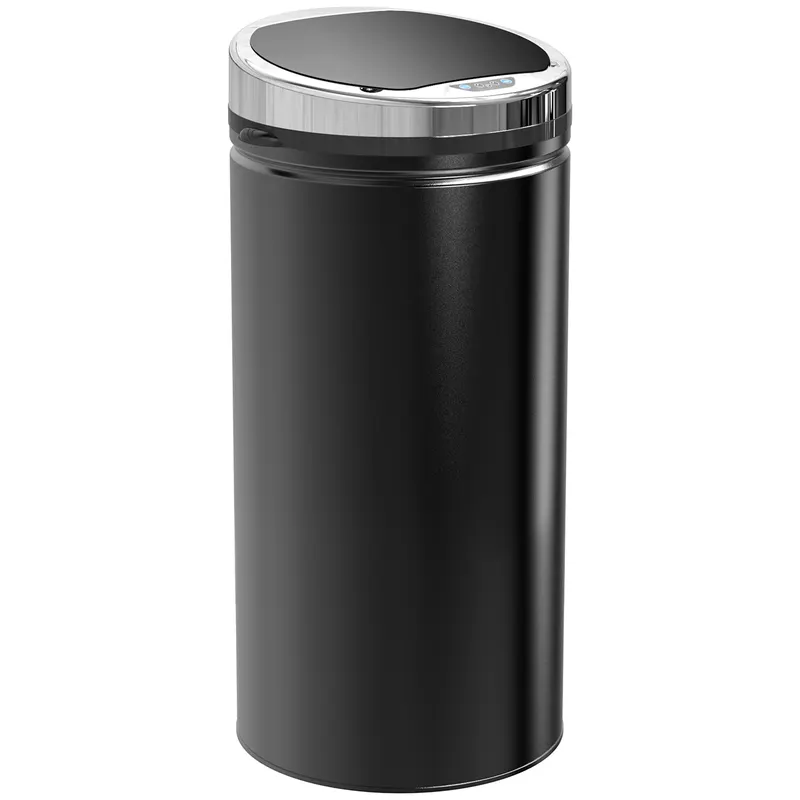 HOMCOM Coș de gunoi automat de 50L cu senzor infraroșu, din oțel și plastic, 30.5x30.5x81.5cm