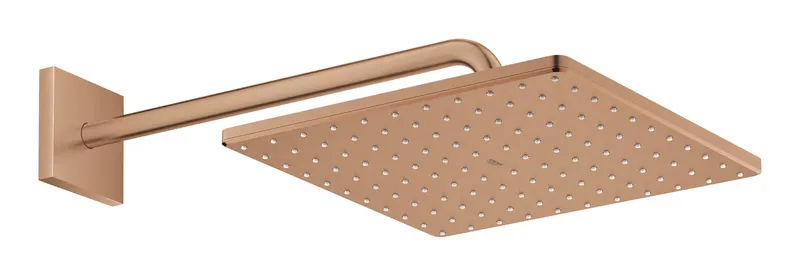 Dus fix Grohe 26564DL0, Rainshower 310 Cube, 1 2 , pe perete, 1 functie, 310 mm, brat, mat, cupru