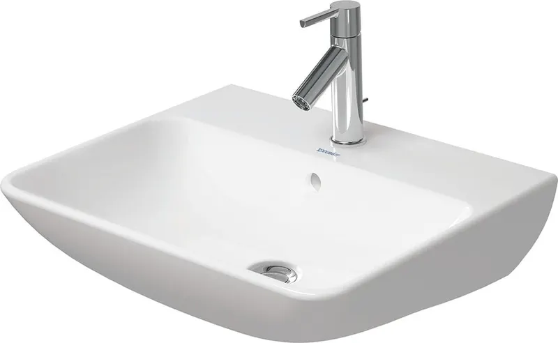 Lavoar Duravit 2335550000, Me by Starck, montaj pe perete, preaplin, zona montaj interior, elemente fixare ascunse, alb