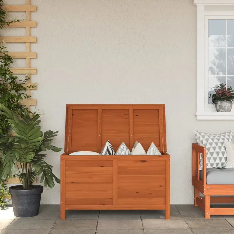 lada depozitare de gradina 99x49,5x58,5 cm lemn masiv de brad