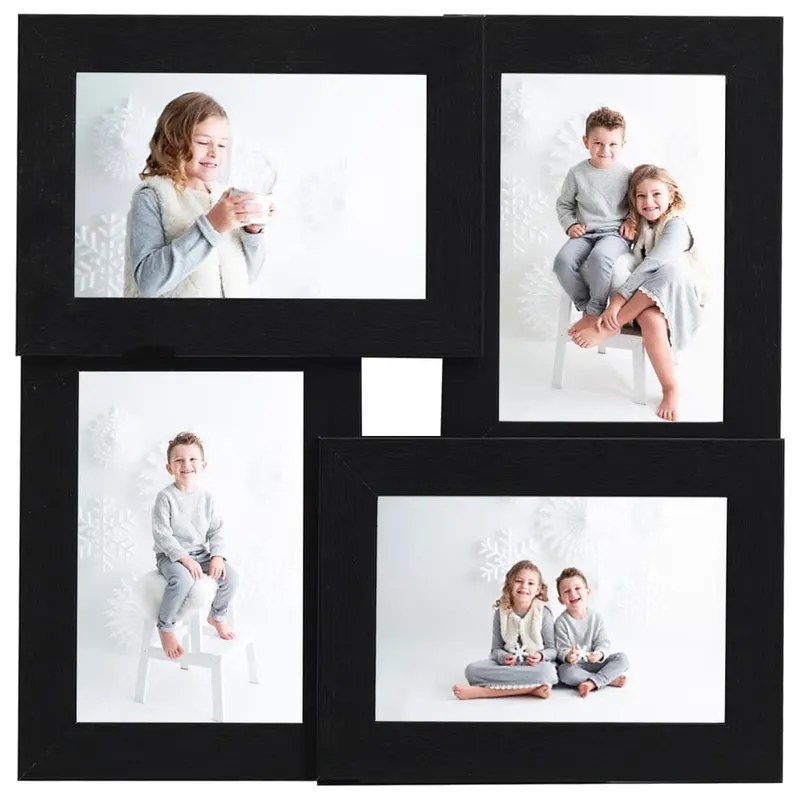 rama foto colaj pentru 4x (13x18 cm) foto, negru, mdf