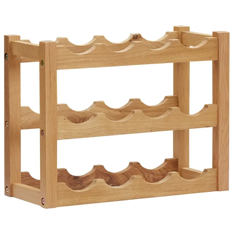 suport 12 sticle de vin, 47 x 21 x 36, lemn masiv de stejar