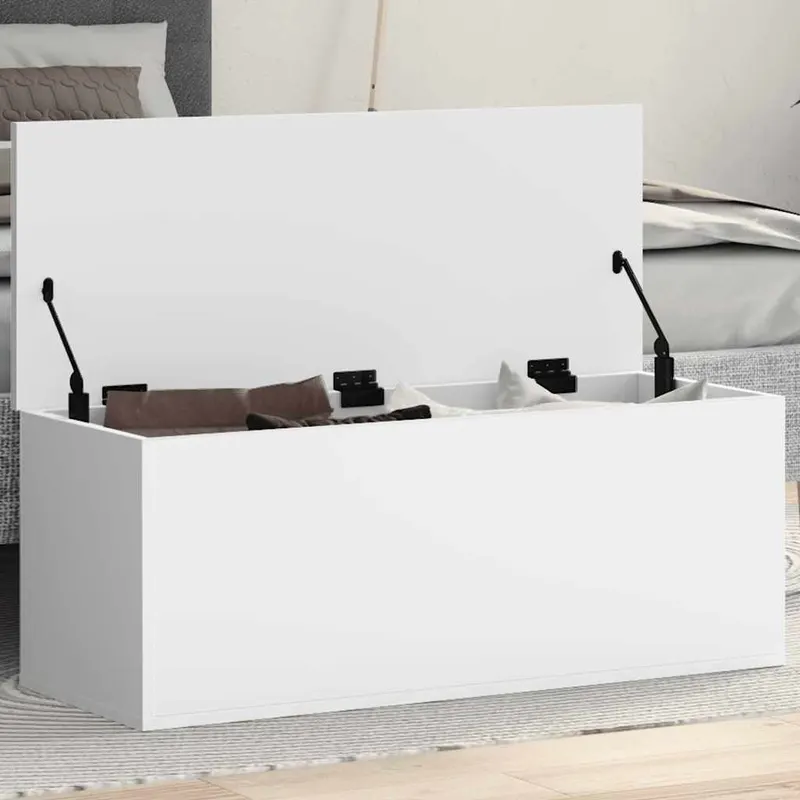cutie de depozitare, alb, 90x35x35 cm, lemn prelucrat