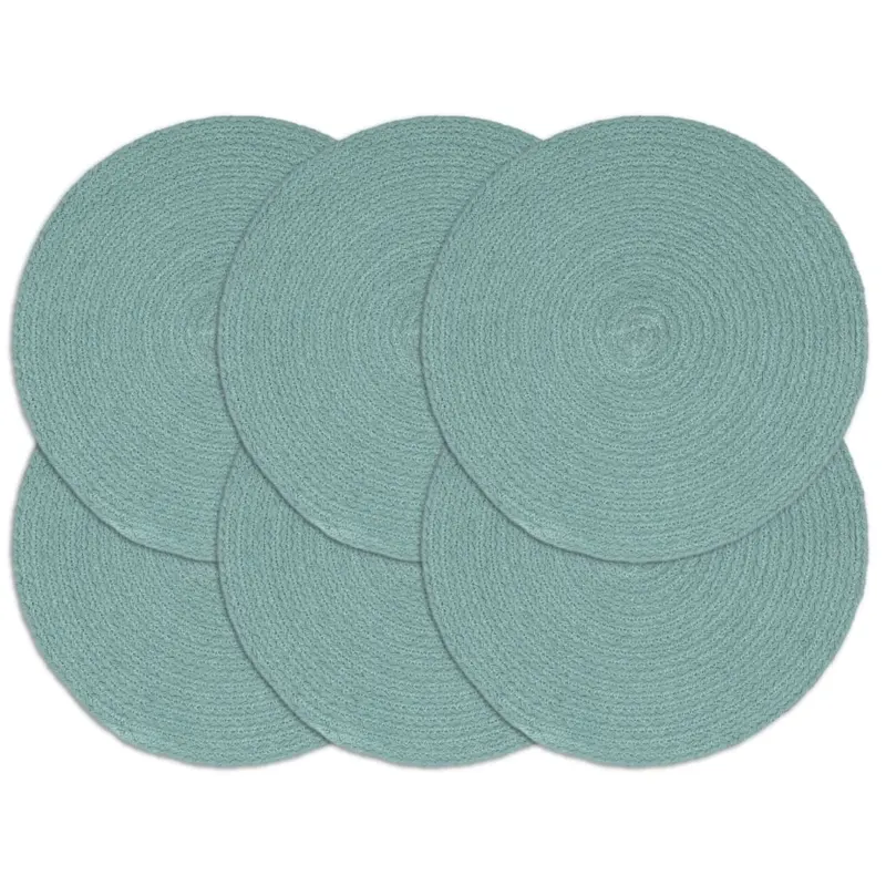 naproane, 6 buc., verde, 38 cm, iuta, rotund