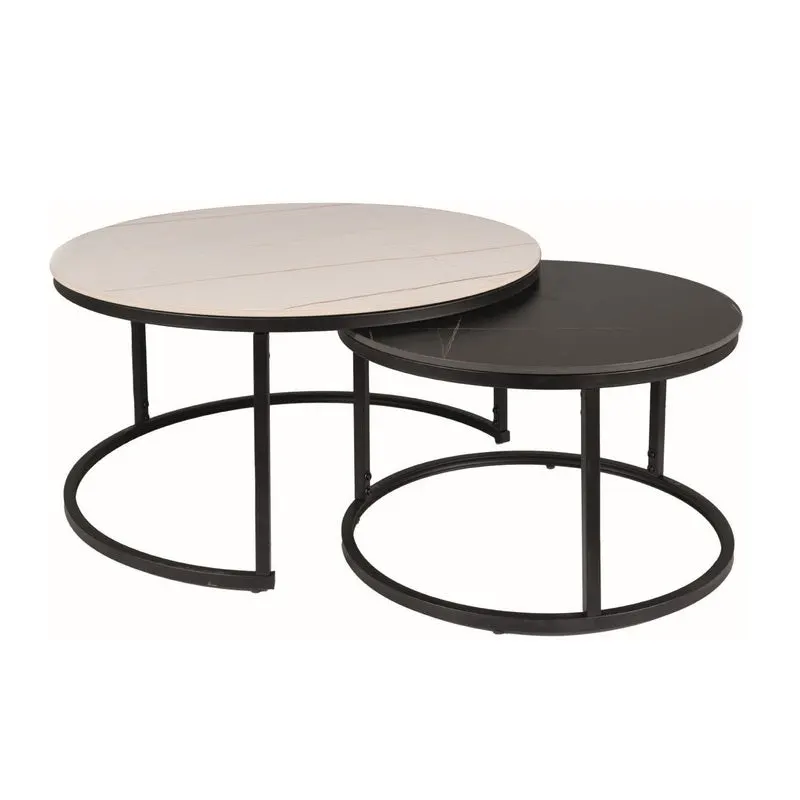 Set 2 masute de cafea NAVALY B Ø80/60 CM