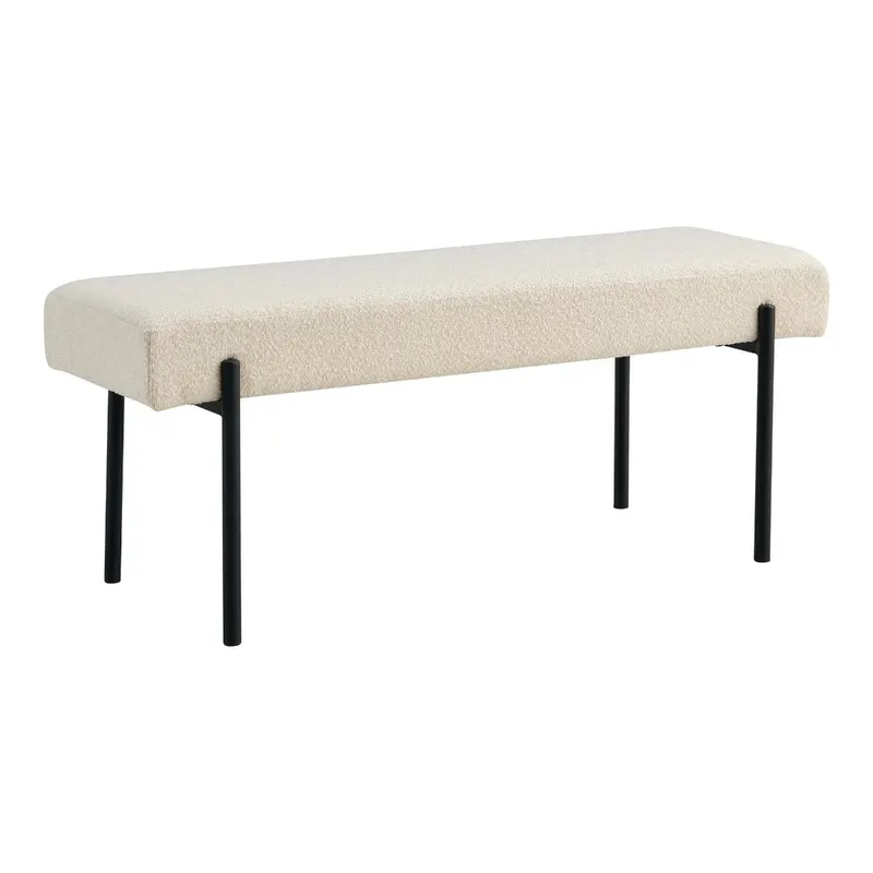 Bancuta SINDON BOUCLE 100 x 36 CM - Alb
