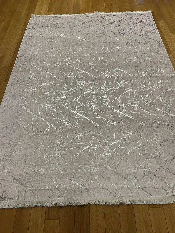 Covor 160 230 cm- Nuanta Roz Pal cu Reflexe Argintii
