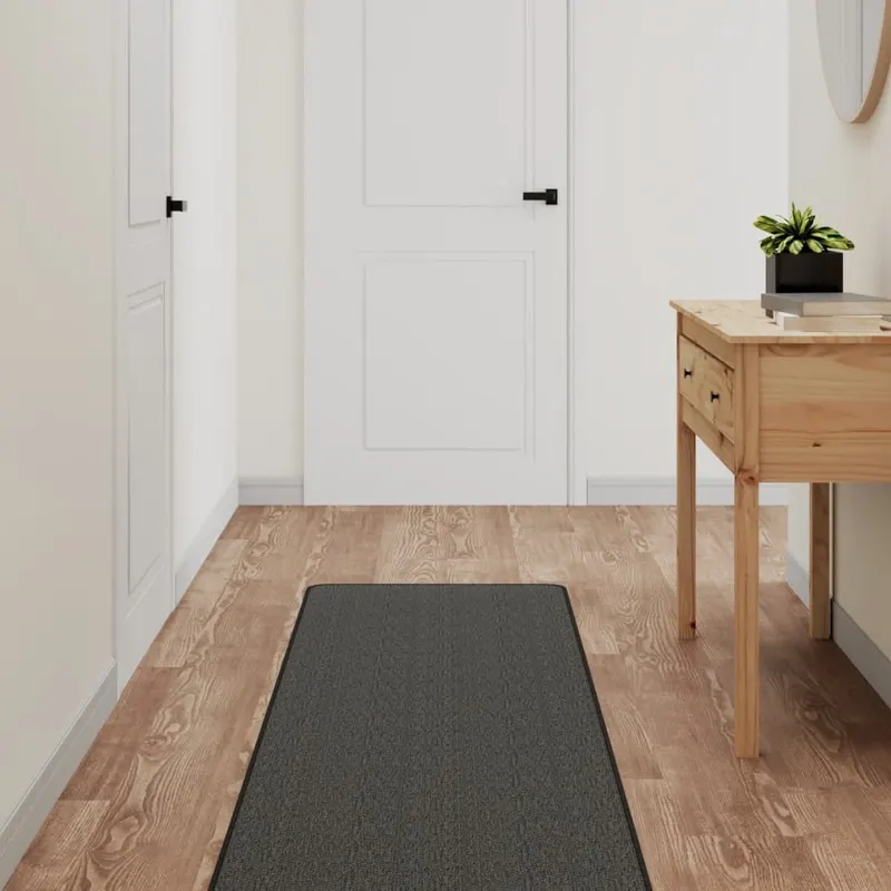 Covor traversa aspect sisal, antracit, 50x200 cm