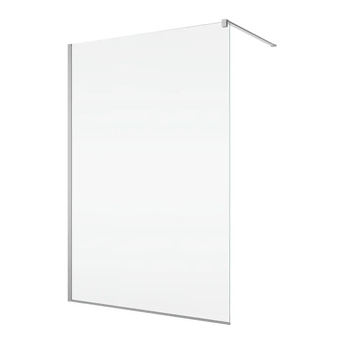 Paravan dus crom cu sticla securizata, 110x200 cm, Easy Sanswiss
