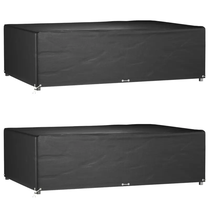 huse mobila gradina, 2 buc, 12 ocheti 227x152x65cm, rectangular