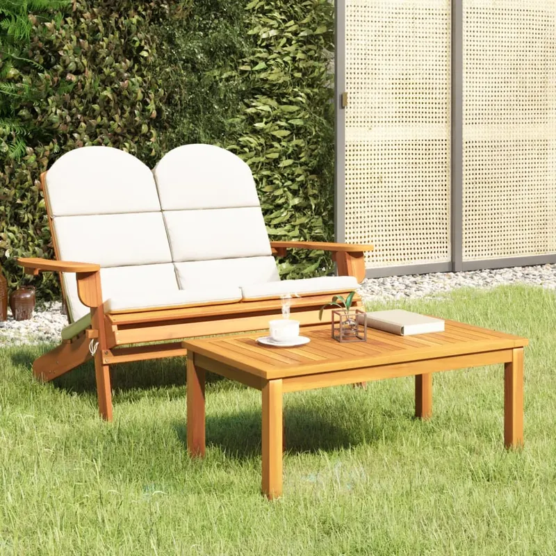 set mobilier de gradina adirondack, 2 piese, lemn masiv acacia