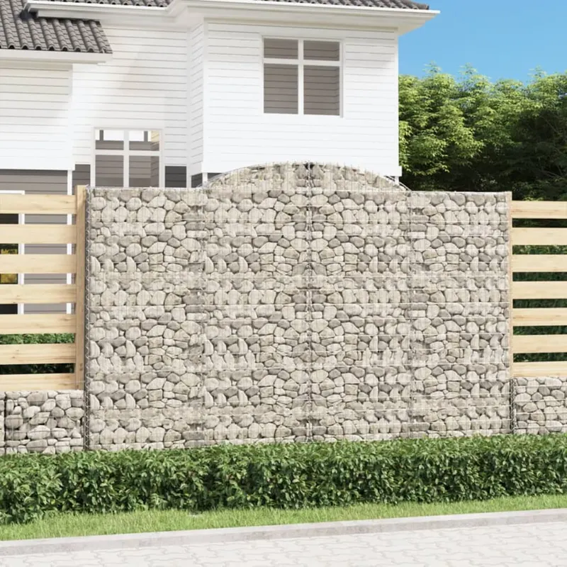 cosuri gabion arcuite 3 buc. 300x50x200/220 cm, fier galvanizat