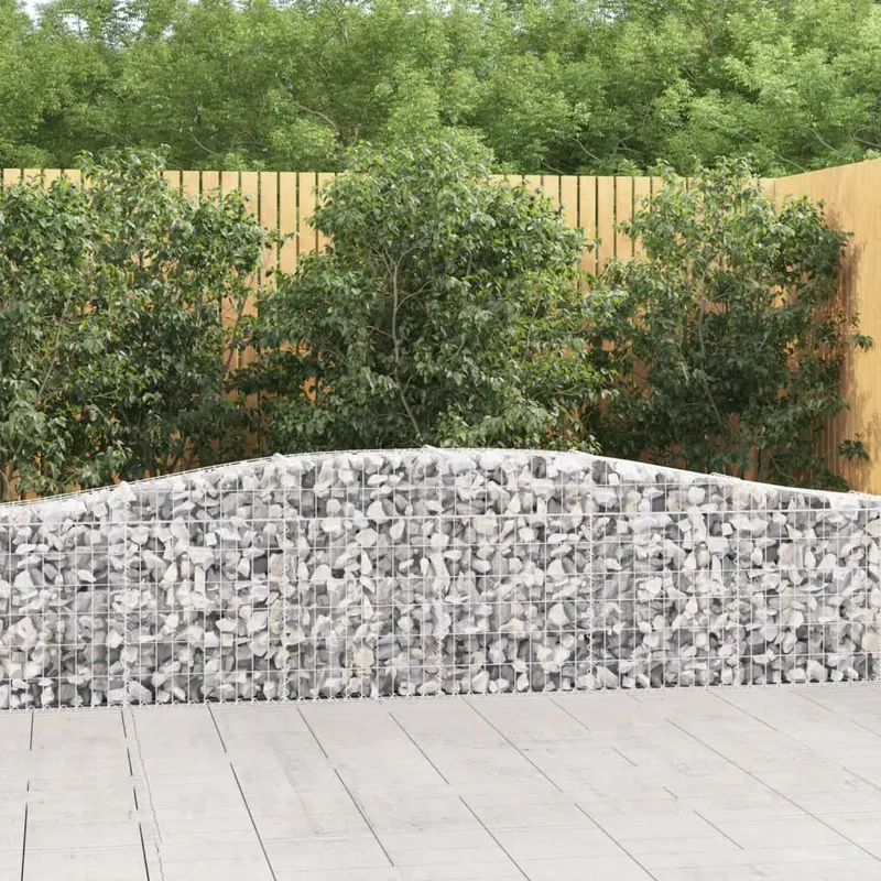 cosuri gabion arcuite 8 buc, 400x30x60/80 cm, fier galvanizat