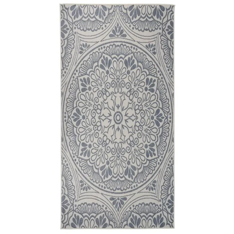 covor de exterior, model albastru, 100x200 cm, tesatura plata