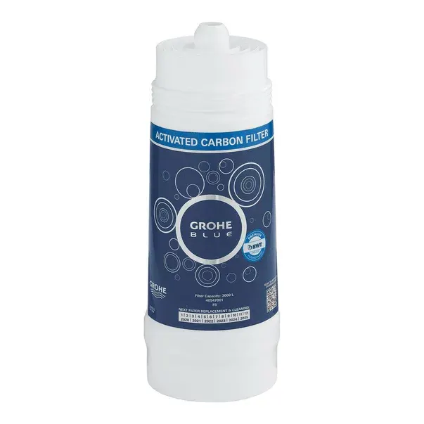 Filtru Grohe 40547001, 3000 l, 3 etape filtare, unica folosinta, compatibil Grohe Blue Pure