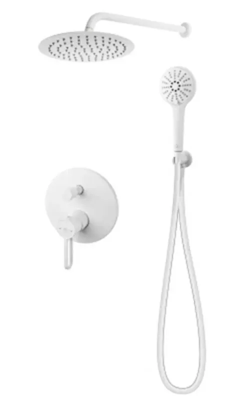 Sistem de dus Fdesign Zaffiro, incastrat, 250 mm, 1 functie, mat, alb, FD1-ZFR-7PSET1-33