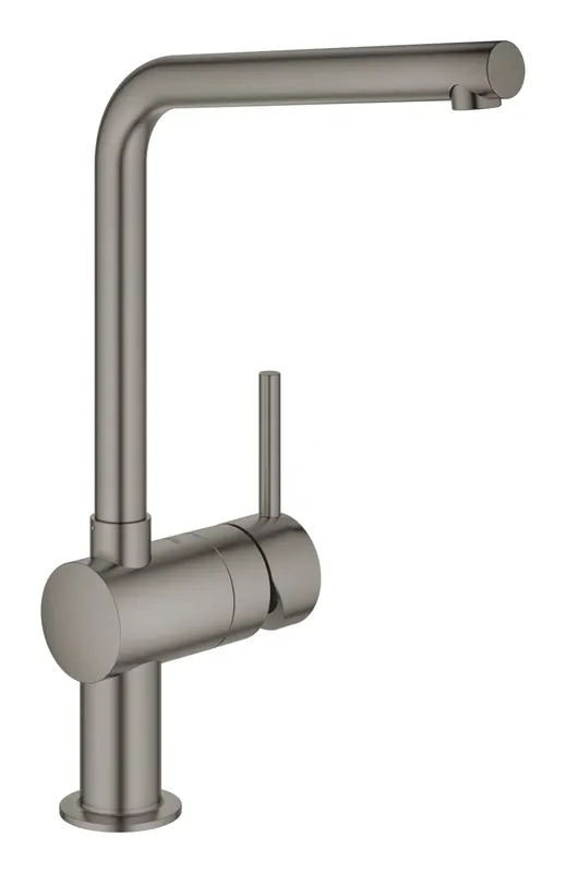 Baterie de bucatarie Grohe 31375AL0, Minta, 3 8 , pipa, pivotanta, mat, grafit