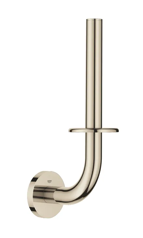 Suport hartie igienica Grohe 40385BE1, Essentials, montare pe perete, 1 rola, fixare ascunse, lucios, nickel