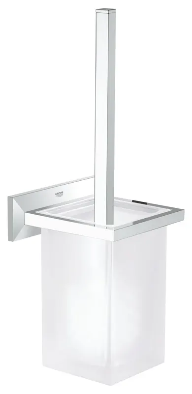 Set perie WC Grohe 40500000, 421 mm, 140 mm, 2 orificii instalare, pe perete, sticla, metal, perie wc, Crom