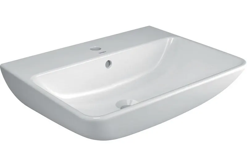 Lavoar Duravit 2335600000, Me by Starck, montaj pe perete, preaplin, zona montaj interior, elemente fixare ascunse, alb