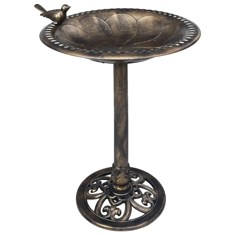 bazin pentru pasari de gradina, bronz, plastic