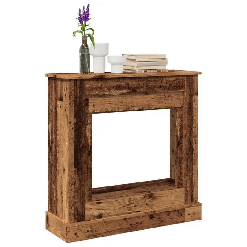 masca de semineu, lemn vechi, 90x30x90 cm, lemn prelucrat