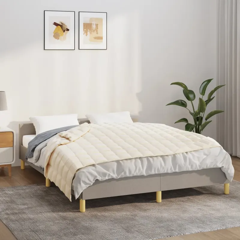 patura cu greutati, crem deschis, 138x200 cm, 10 kg, textil