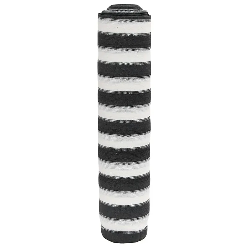 plasa protectie intimitate antracit/alb 1,2x10 m hdpe 195 g/m2