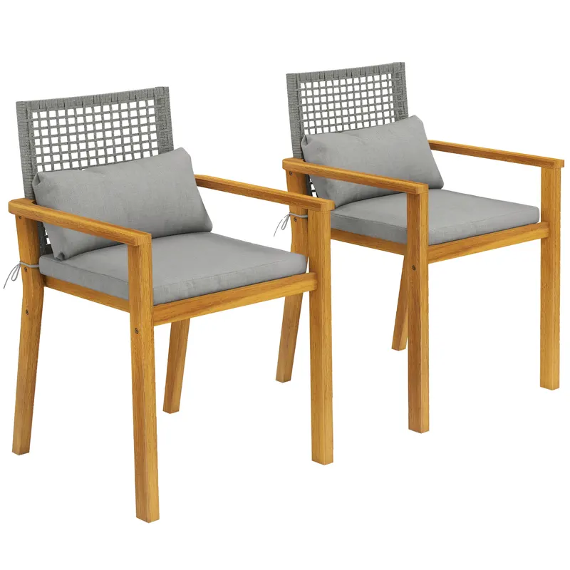 Outsunny scaune set exterior casă de vară bănci confortabile pereche relaxare