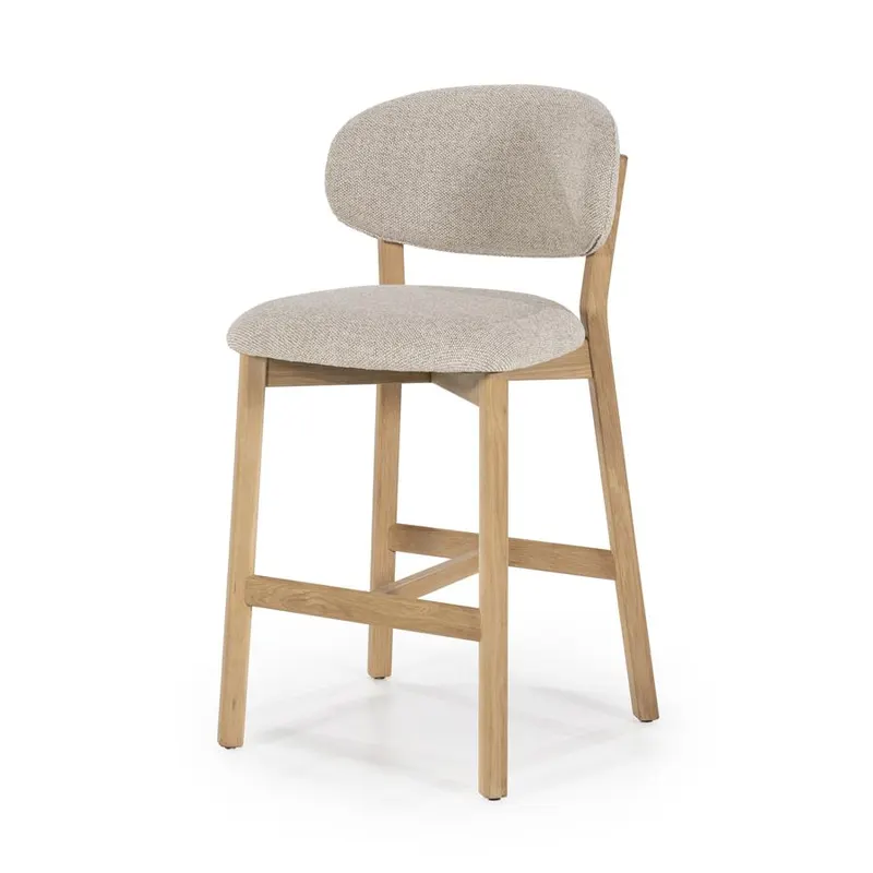 Scaun de bar MELIS NATURAL H68 CM - Taupe