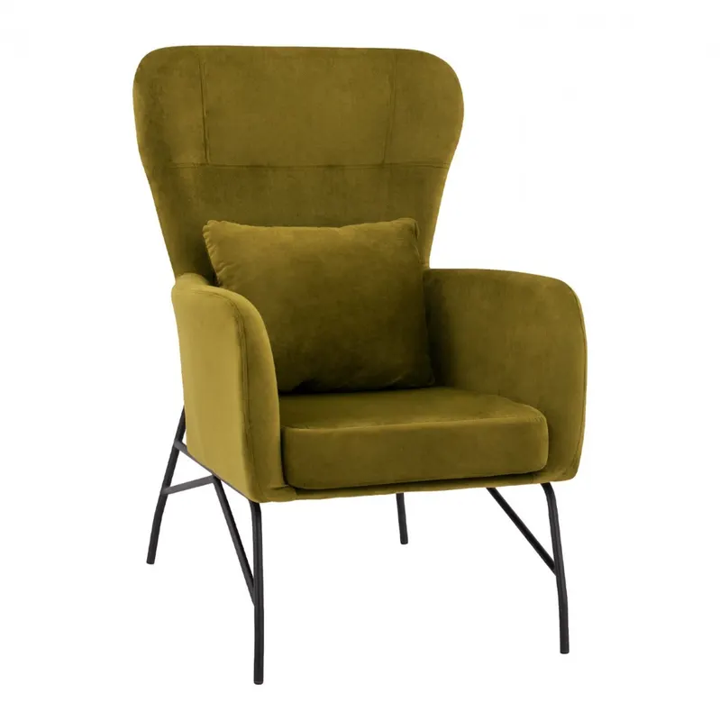 Fotoliu OMELY VELVET - Olive
