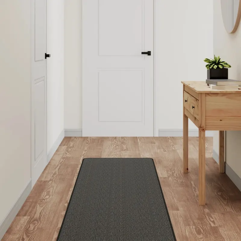 Covor traversa aspect sisal, antracit, 50x300 cm