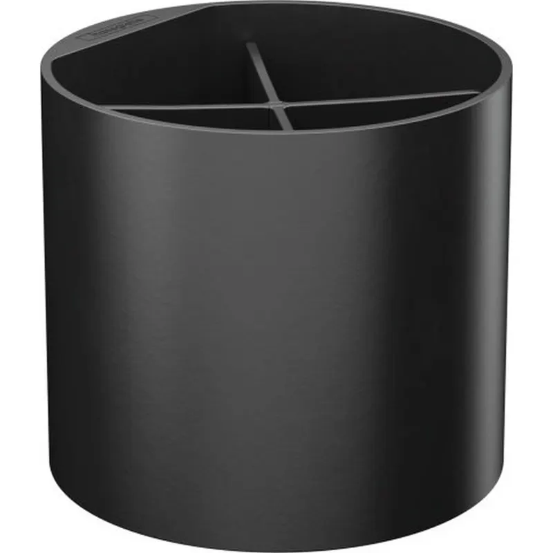 Suport pahar periute de dinti cu fixare pe bara suport, negru mat, Hansgrohe WallStoris