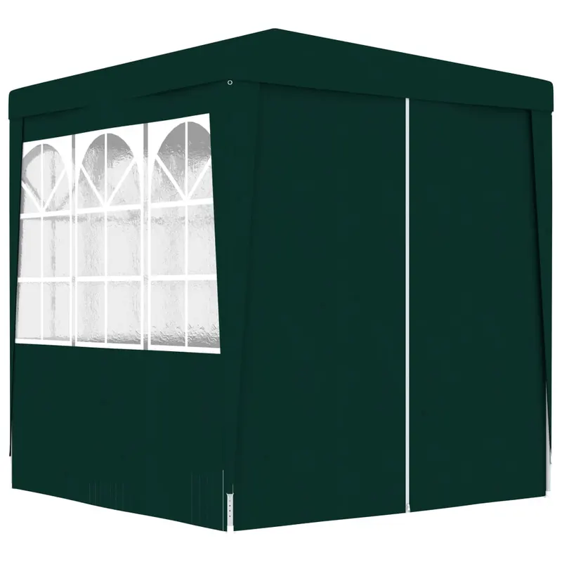 cort de petrecere profesional cu pereti verde 2 x 2 m, 90 g/m2