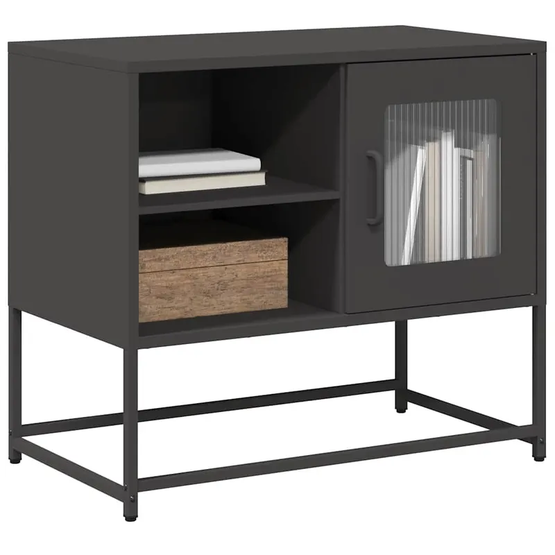 dulap tv, negru, 68x39x60,5 cm, otel