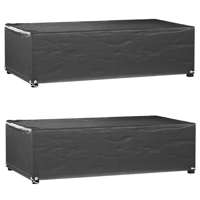 huse mobila gradina, 2 buc, 8 ocheti, 125x70x35 cm, dreptunghi