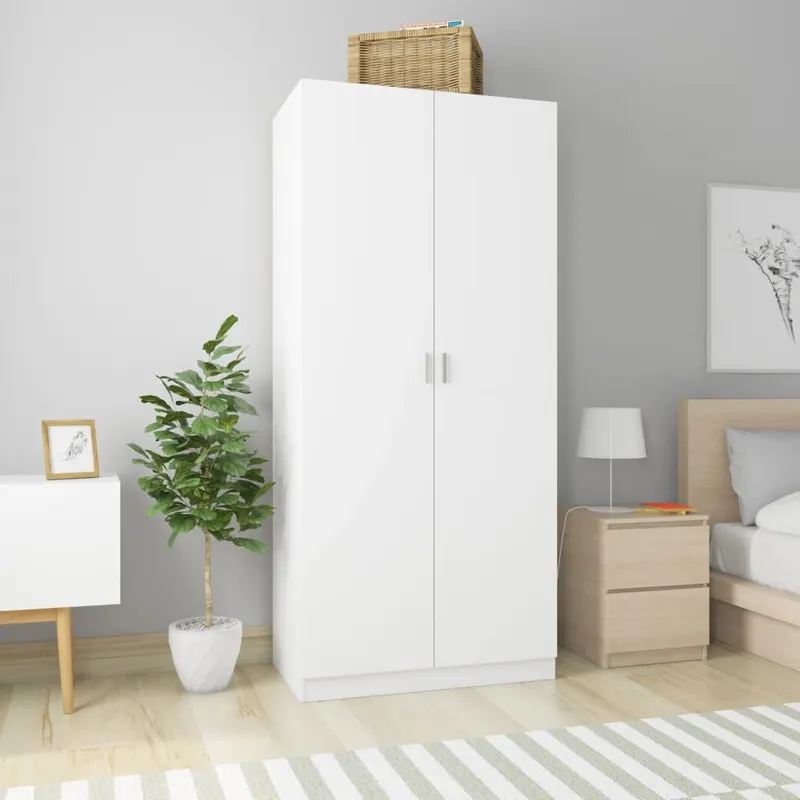 sifonier, alb, 90x52x200 cm, lemn prelucrat