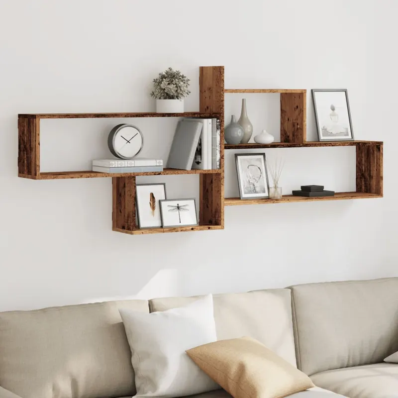 raft de perete, lemn vechi, 167,5x18x68 cm, lemn prelucrat