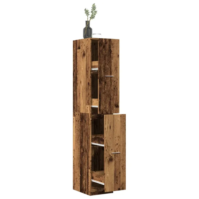 dulap de farmacie, lemn vechi, 30x41x174,5 cm, lemn prelucrat
