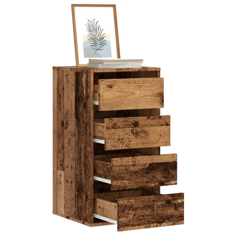 dulap colt cu sertare lemn vechi 40x41x76 cm lemn prelucrat