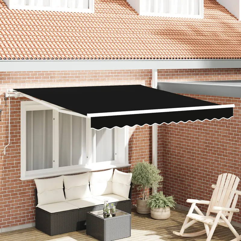 marchiza retractabila automata neagra 350x250 cm, material de inlocuire pentru marchiza de 3,5x2,5 m cadru negru