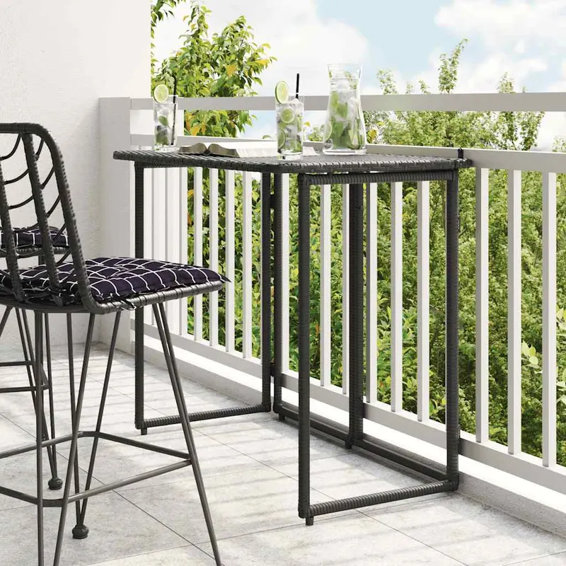masa pliabila de gradina neagra 90x51x75 cm poly ratan