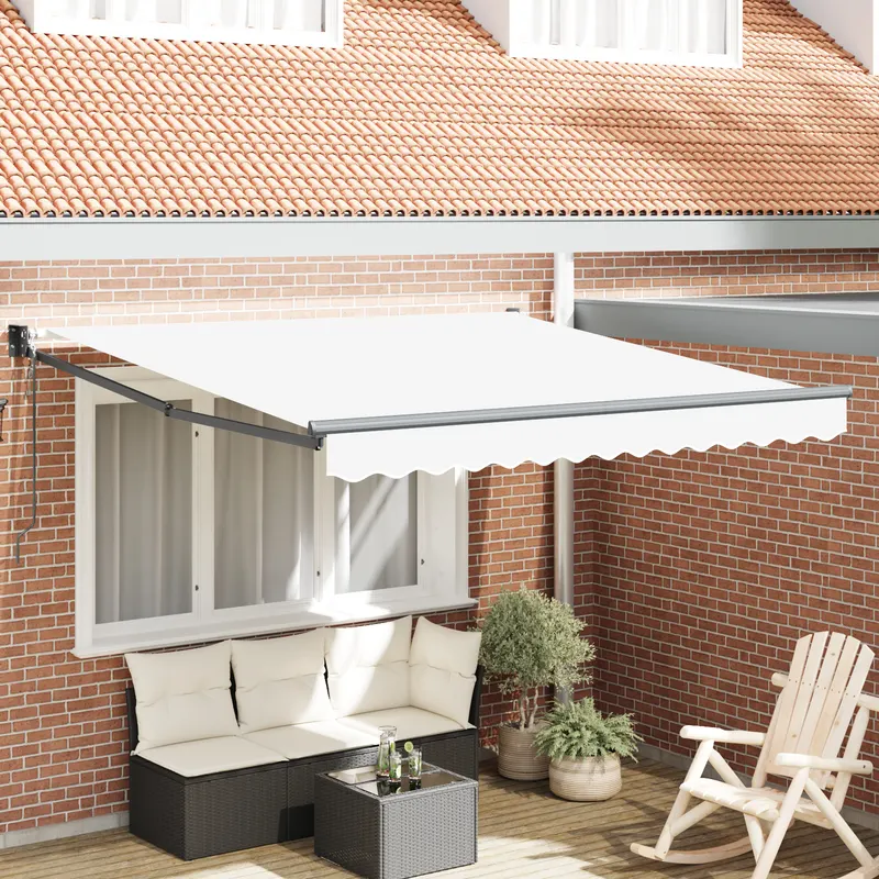 Marchiza automata retractabila alb 350x250 cm, tesatura de schimb pentru marchiza pentru cadru de 3.5x2.5 m alb