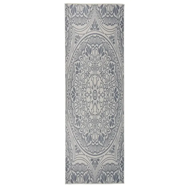 covor de exterior, model albastru, 80x250 cm, tesatura plata