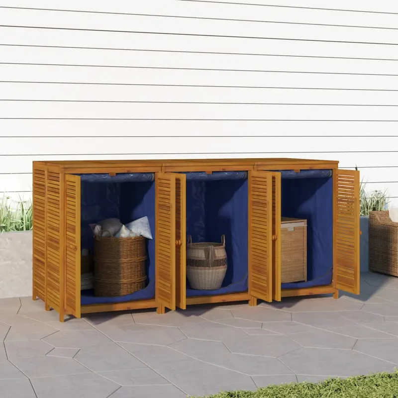 lada depozitare de gradina, 210x87x104 cm, lemn masiv acacia