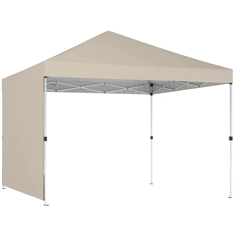 Pavilion Outsunny 3x3m, Impermeabil pentru Grădină și Petreceri în Aer Liber, Bej