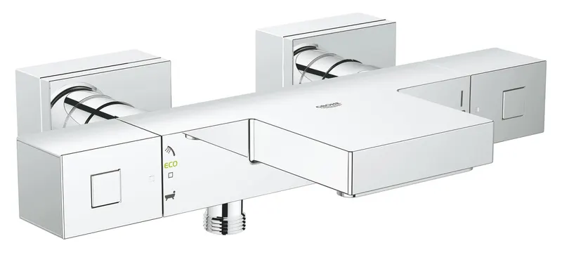 Baterie cada Grohe 34508000, Grohtherm Cube, montaj pe perete, tip incastrare aparent, tip comanda dubla comanda, crom