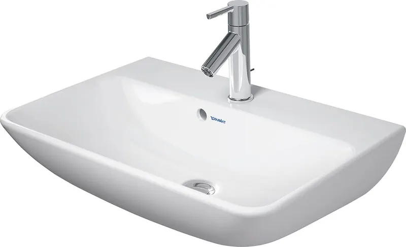 Lavoar Duravit 2343600000, ME by Starck, montaj pe perete, preaplin, zona montaj interior, elemente fixare ascunse, alb