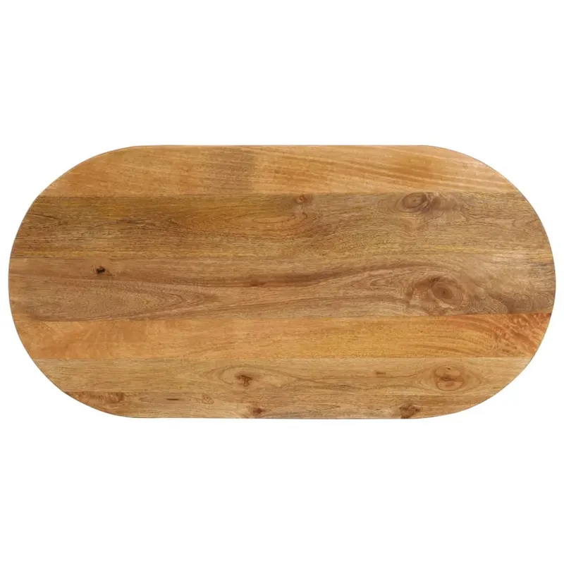 blat de masa oval, 90x40x2,5 cm, lemn masiv de mango