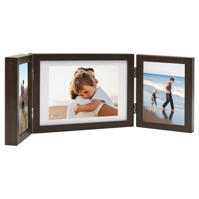 rama foto tripla, colaj, maro inchis, 28x18 cm+2x(13x18 cm)